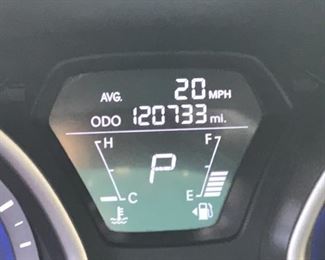 Actual mileage on 2013 Hyundai Elantra