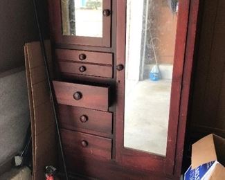Antique Mirrored Cabinet $ 228.00