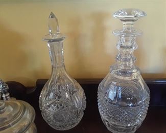 Baccarat decanter (right)