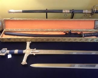 Decorative swords for sale.
