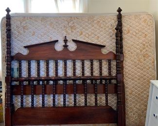 	#32	Cherry queen size 4 poster headboard, footboard and side rails	 $50.00          	#33	Full size mattress set	 $25.00 	  		  	