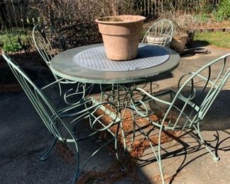 	#38	Outdoor metal table with 4 chairs	 $30.00 	  	