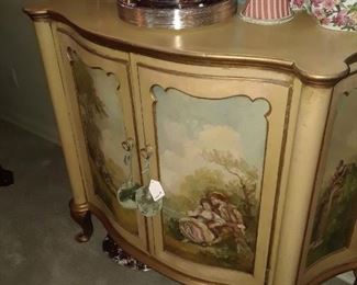 One of two hand painted chests available. Both in excellent condition.