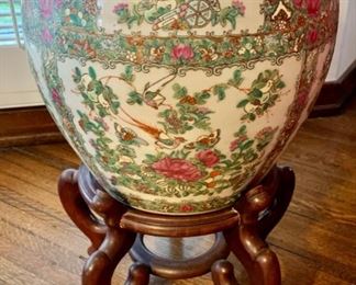 Chinese Fish Bowl on Stand (Bowl 12" Tall X 15" Wide)