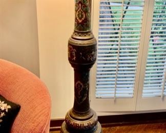Chinese Champleve Standing Lamp