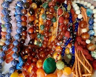Hardstone, Amber, Coral, Etc. Beads