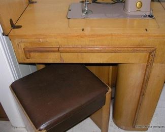 Oak sewing Cabinet  detail