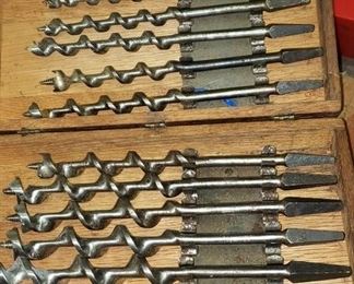 Drill Bits in old wooden box