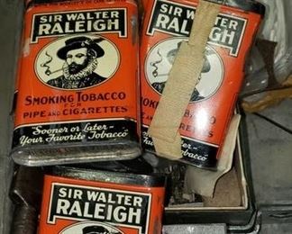 Raleigh Tobacco Cans