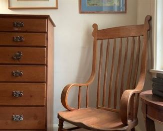 Antique Armchair, Seven Drawer Chest