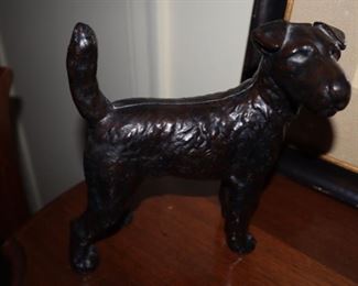 Cast iron Airedale Fox Terrier Door Stop