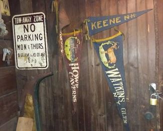 Pennants and Jersey City PD Sign