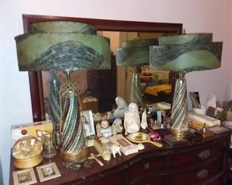 Original Mid-Century Modern Lamps W/ Original Shades