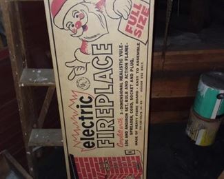Vintage Electric Cardboard Fireplace