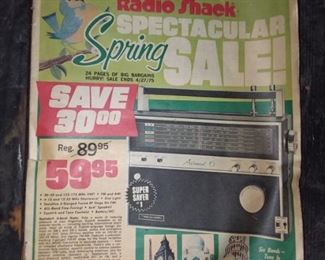 Vintage Radio Shack Sales Flyer
