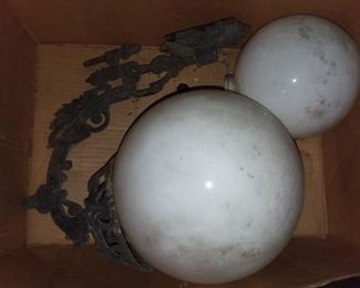 Vintage Swing Arm Light W/ Globes