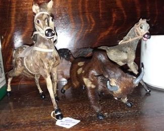 Vintage Animal Figures W/ Hair