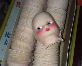 Vintage New Old Stock Mesh Doll Faces
