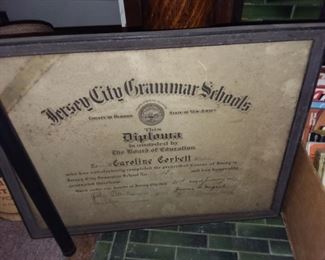 Vintage Jersey City Certificate