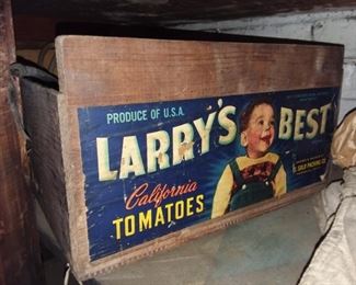 Antique Larry's Best Tomato Crate