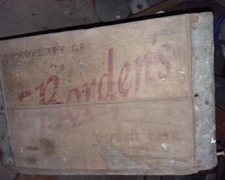 Antique Borden's Milk Crate