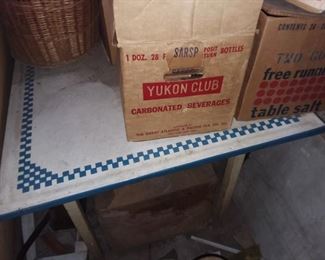 Antique Tin Top Table