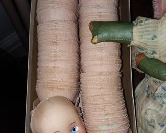 New Old Stock Vintage Doll Mesh Faces