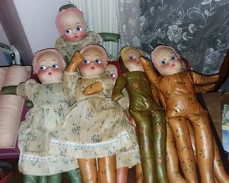 Assorted Vintage Dolls W/ Mesh Faces