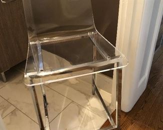 Set of 5 CB2 acrylic counter stools