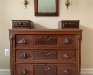 DRESSER   W-339  D-17   H-38   MIRROR W-16 H-24