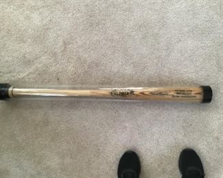 Base ball bat. Signed