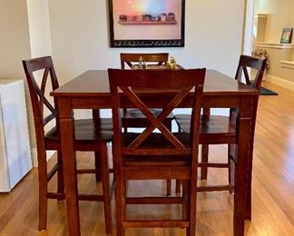 Bistro-style  table with 4 matching chairs