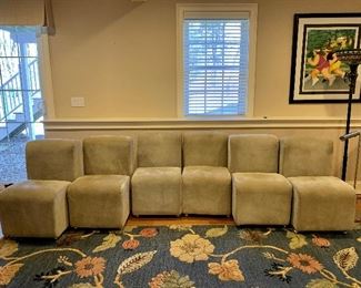 Paul Evans, 1982, Suede and Chrome Dining Chairs