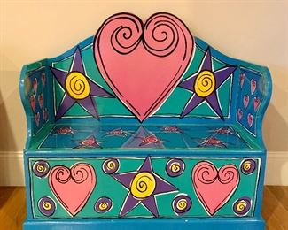 Painted Child's Bench