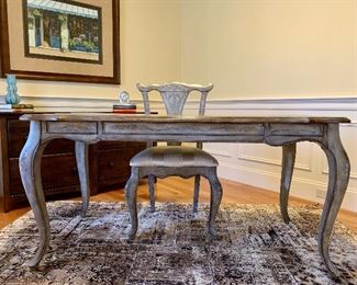 Seven Seas by Hooker Furniture, Louis XV Style Desk with Matching Chair - 