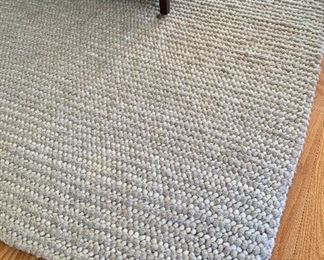 Hand woven, oatmeal rug