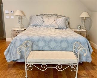 Gorgeous Bedroom Set: We have bed, matching bench, two night stands, dresser and bureau - custom crafted furniture.