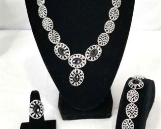 Necklace, Earrings, Bracelet and Ring Set