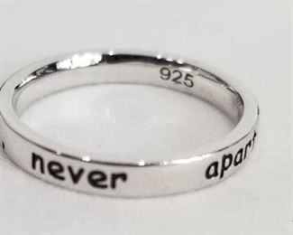 Sterling Silver "Together Forever, Never Apart" Ring