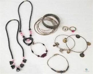 Pink and Silver Costume Jewelry