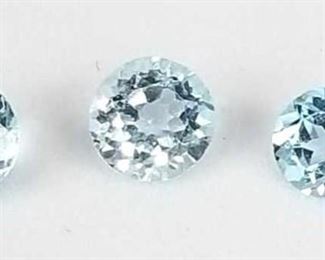 Blue Topaz Round Cut Gemstones