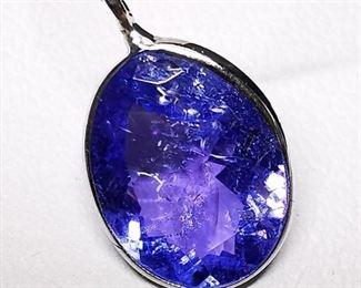 14K  Floating Tanzanite "Invisible" Necklace