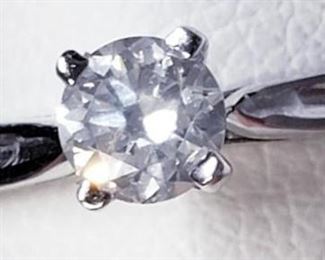  14K  Diamond (0.32Ct,Si-2,H) Ring