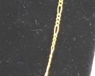 14K Gold Plated Sterling Silver Figaro Chain