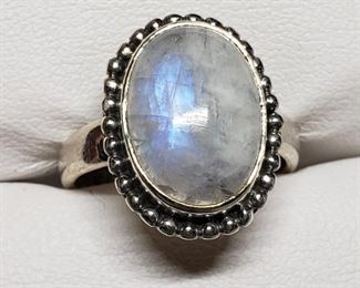  Silver Moonstone (5.5Gm) Ring