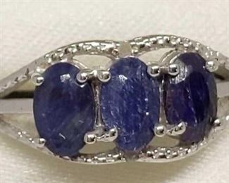 Enhanced Genuine Sapphire Women's Ring, Size 7