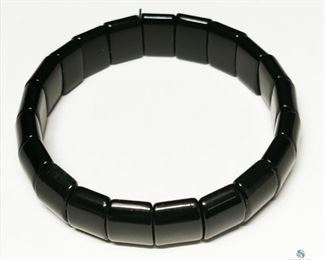 Flexible Size Black Onyx Bracelet