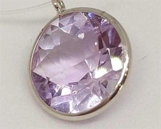 14K  Amethyst "Rose Defrance" Invisible Necklace