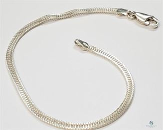  Silver Unisex 7.5Inches  Bracelet