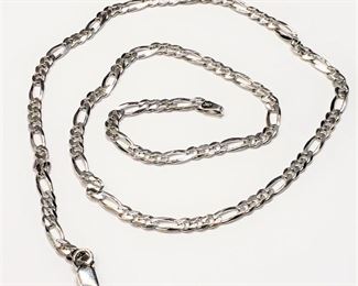 Silver Rodium Plated 20" 22.8G Necklace
